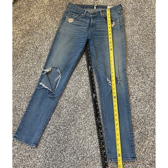 Rag & Bone Jeans Womens Size 27 Dash Distressed Blue Skinny Blue Casual Festival - Picture 12 of 14